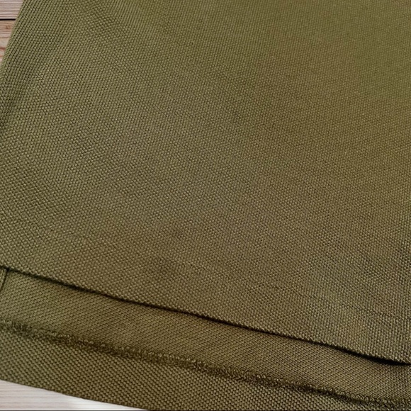 Vintage Olive Green Polo Ralph Lauren Polo Shirt Striped Collar - Picture 4 of 4